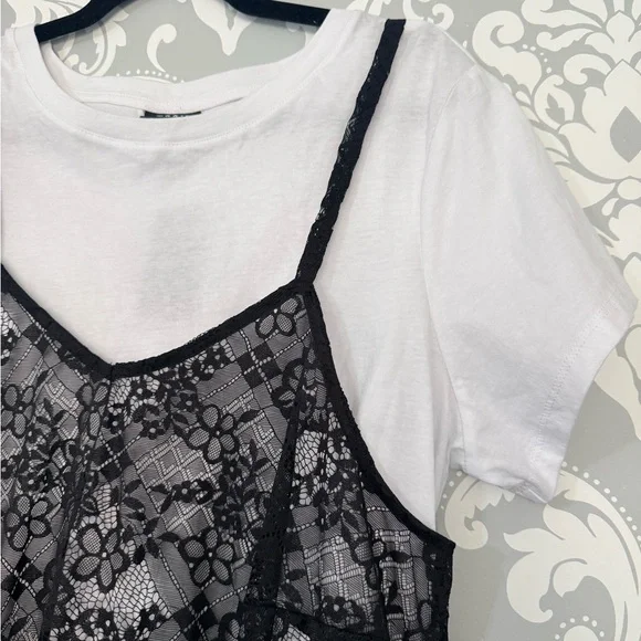 Torrid Peplum Ruffle Cami 2Fer Top - Picture 4 of 6